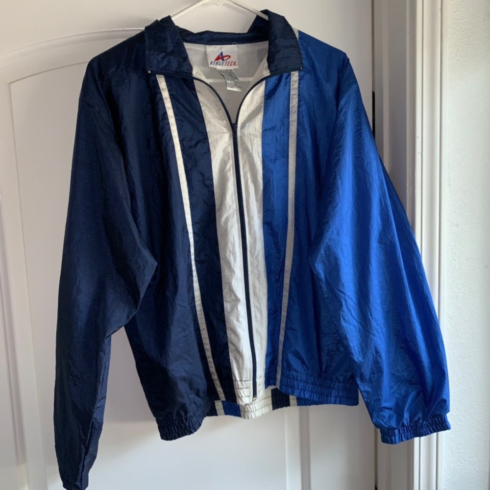 Athletech navy and royal blue windbreaker